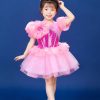 Đầm múa trẻ em hồng đầm bồng