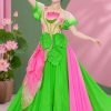 Đầm váy múa sen cánh sen xếp