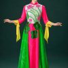 Đầm váy múa sen tay buộc dây cổ trụ