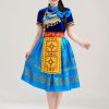 Dân tộc Mèo nhung xanh bích phối xanh biển