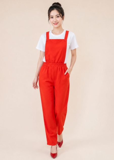 trang phục biểu diễn đồ công nhân yếm màu cam