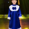 Đồ tốt nghiệp mầm non màu xanh bâu tròn có nơ