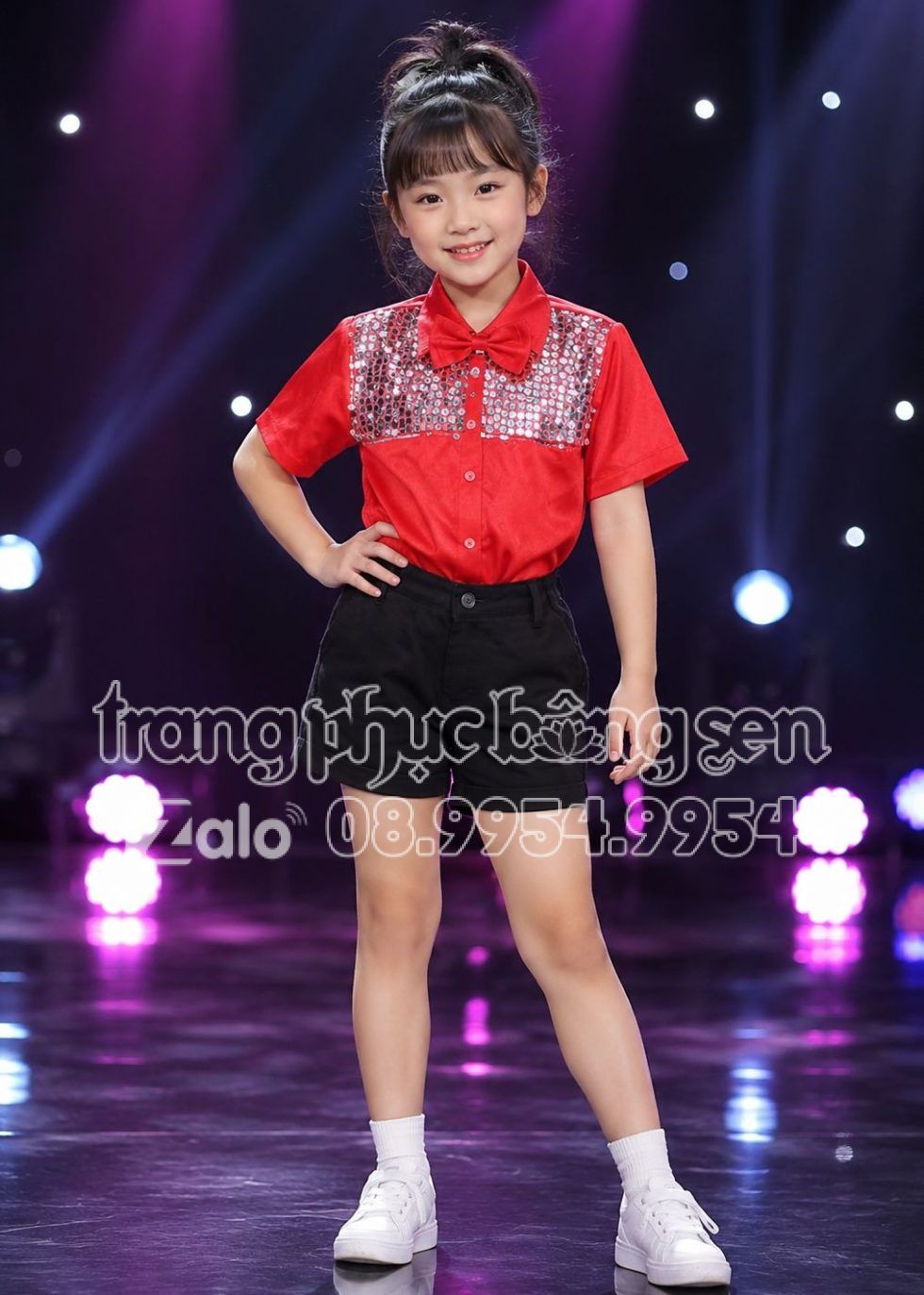 Quần short kaki trẻ em màu đen