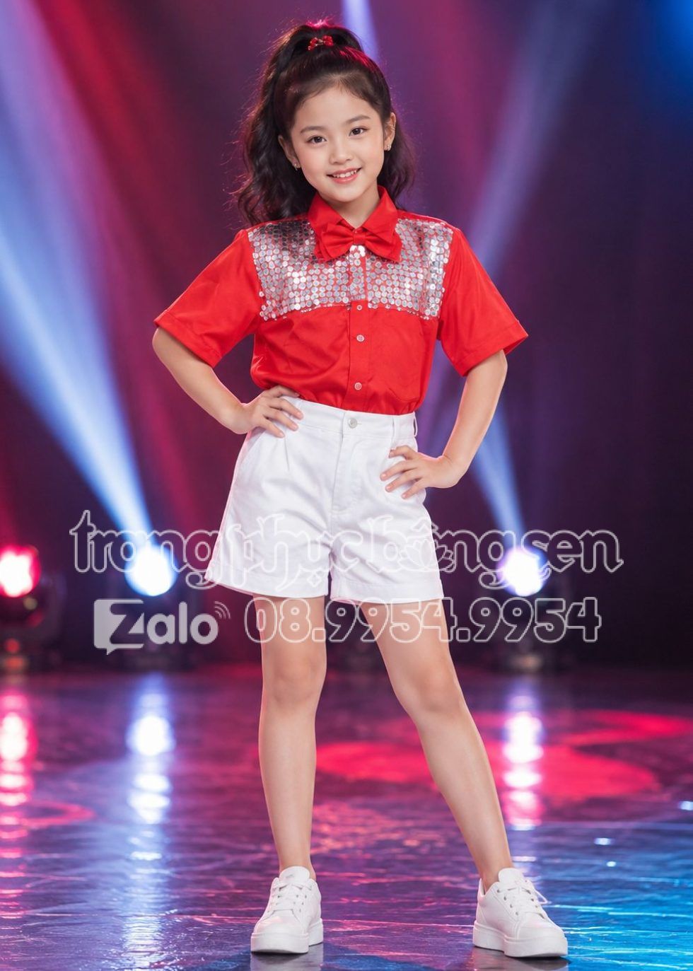Quần short kaki trẻ em màu trắng