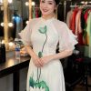 Shop cho thuê đồ áo dài sen trắng tinh khôi tay cánh tiên