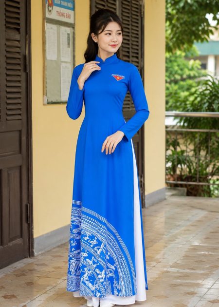thuê áo dài biểu diễn trống đồng Đoàn