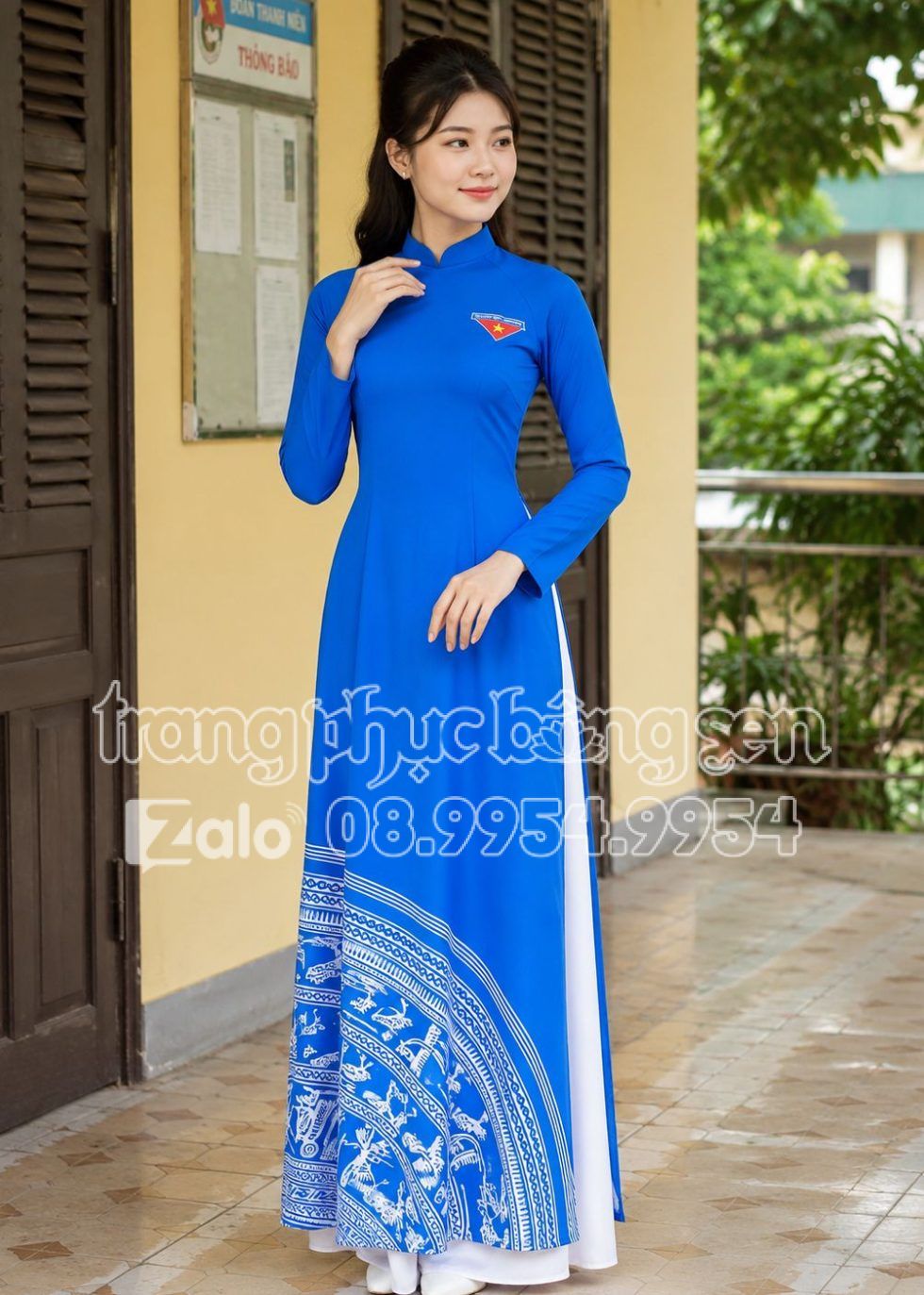 thuê áo dài biểu diễn trống đồng Đoàn