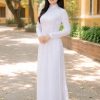 thuê áo dài chiffon trắng nữ