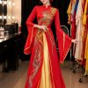 thuê đầm múa ba tà rồng phượng