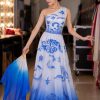 thuê đầm múa biển đảo chéo vai