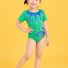 Đồ nhảy aerobic mầm non nam xanh lá vẽ lửa xanh – thuê đồ nhảy aerobic