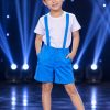 thuê đồ sự kiện quần short kaki trẻ em màu xanh dương