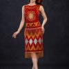 thuê trang phục dân tộc trang phục Tây Nguyên áo váy nhung đỏ kim tuyến