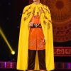 trang phục âu lạc nam nâu phối cam