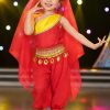 trang phục biểu diễn trang phục Ấn Độ múa bụng belly dance mầm non áo quần đỏ