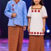 Trang phục Myanmar trẻ em xanh dương - trang phục biểu diễn các nước