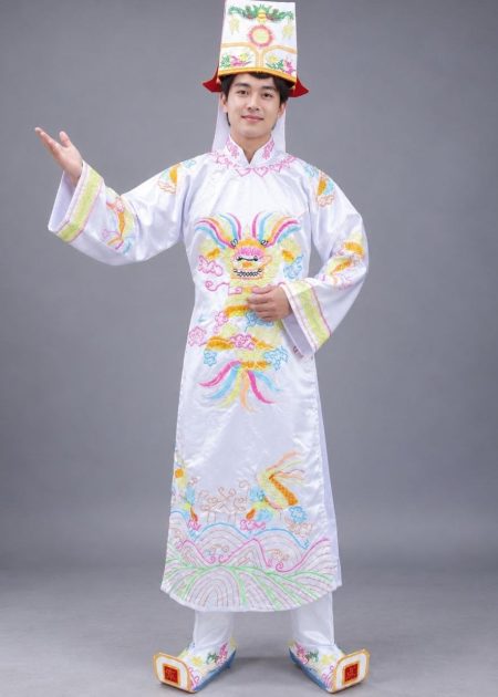 Áo táo quân trắng - trang phục quan táo quân trắng cho thuê