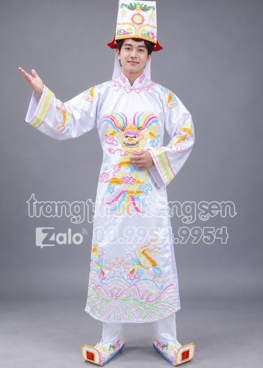 Áo táo quân trắng - trang phục quan táo quân trắng cho thuê