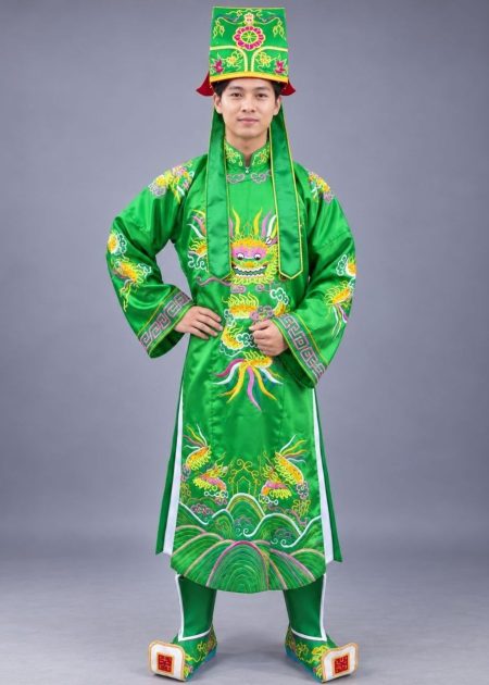 Áo táo quân xanh lá - trang phục quan táo quân xanh lá cho thuê