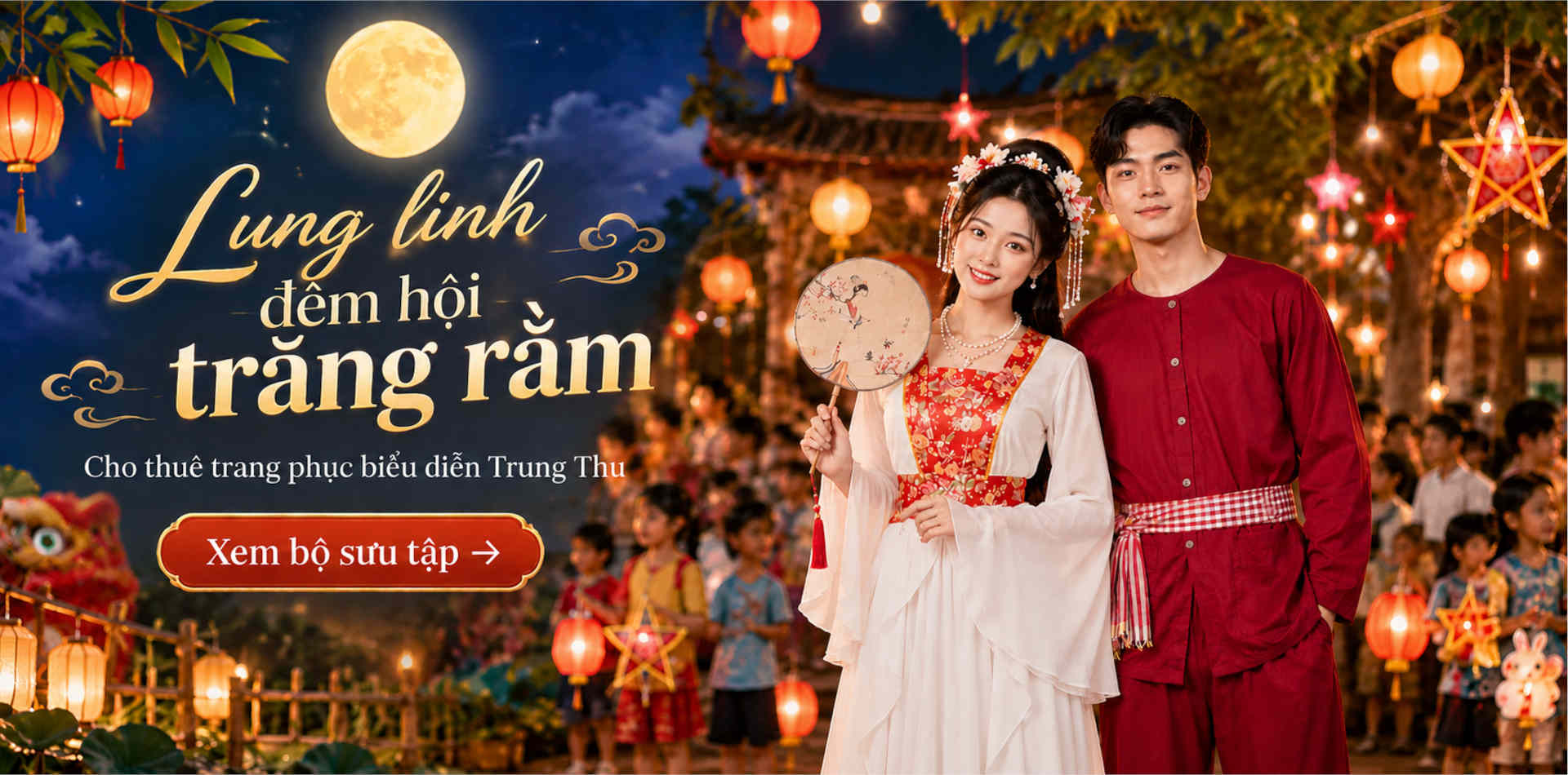 cho thuê trang phục chị Hằng, chú Cuội diễn Trung Thu