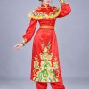 Quần áo táo quân áo dài tướng màu đỏ vẽ hoạ tiết