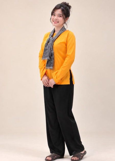thuê áo bà ba vải Kate