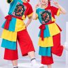 Thuê áo bà ba - Bà ba đồng dao nhiều tà đỏ vàng xanh ngọc người lớn