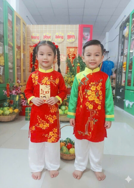 ao dai tet tre em