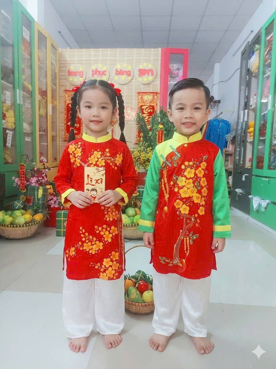 ao dai tet tre em