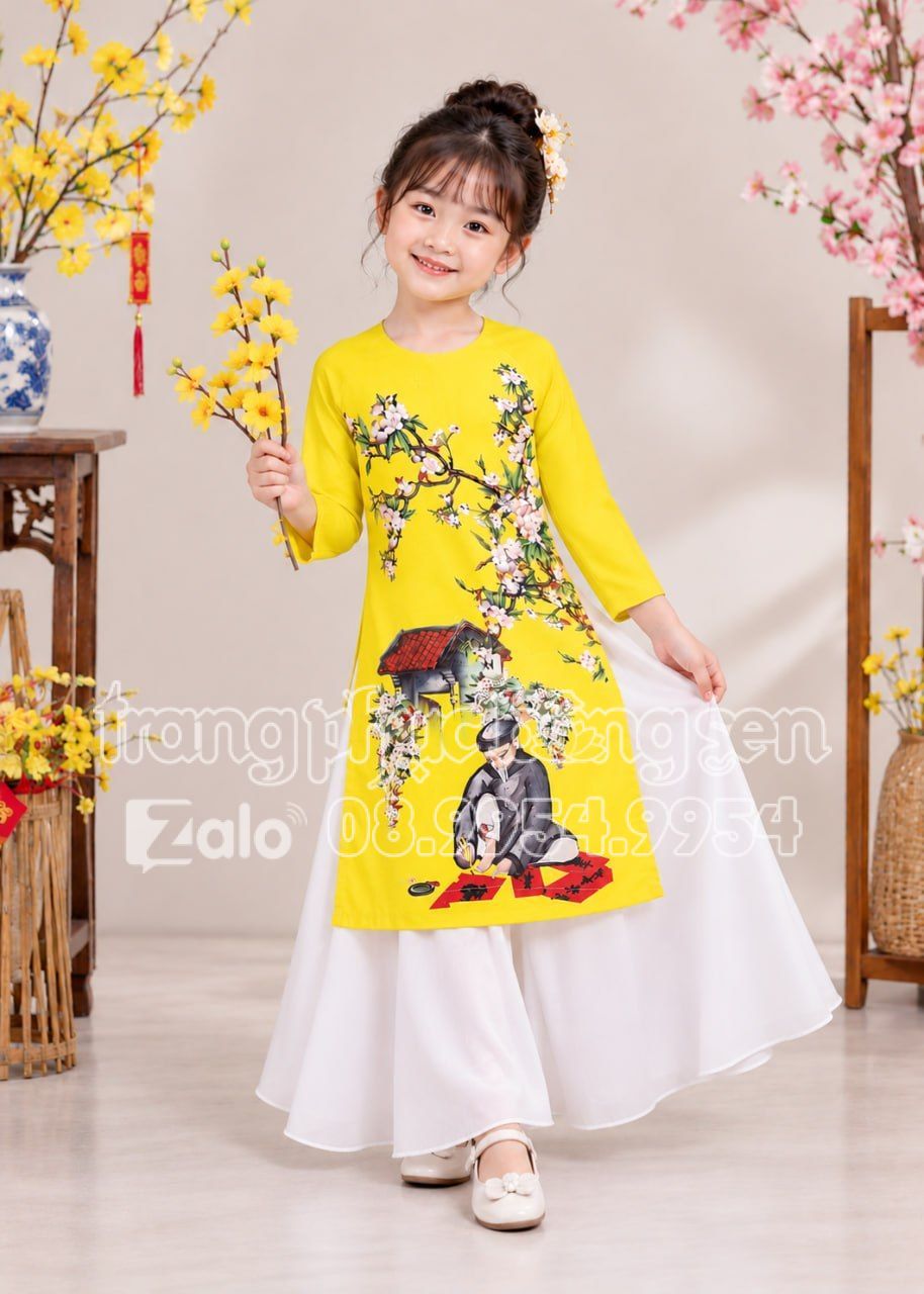 áo dài tết cho bé