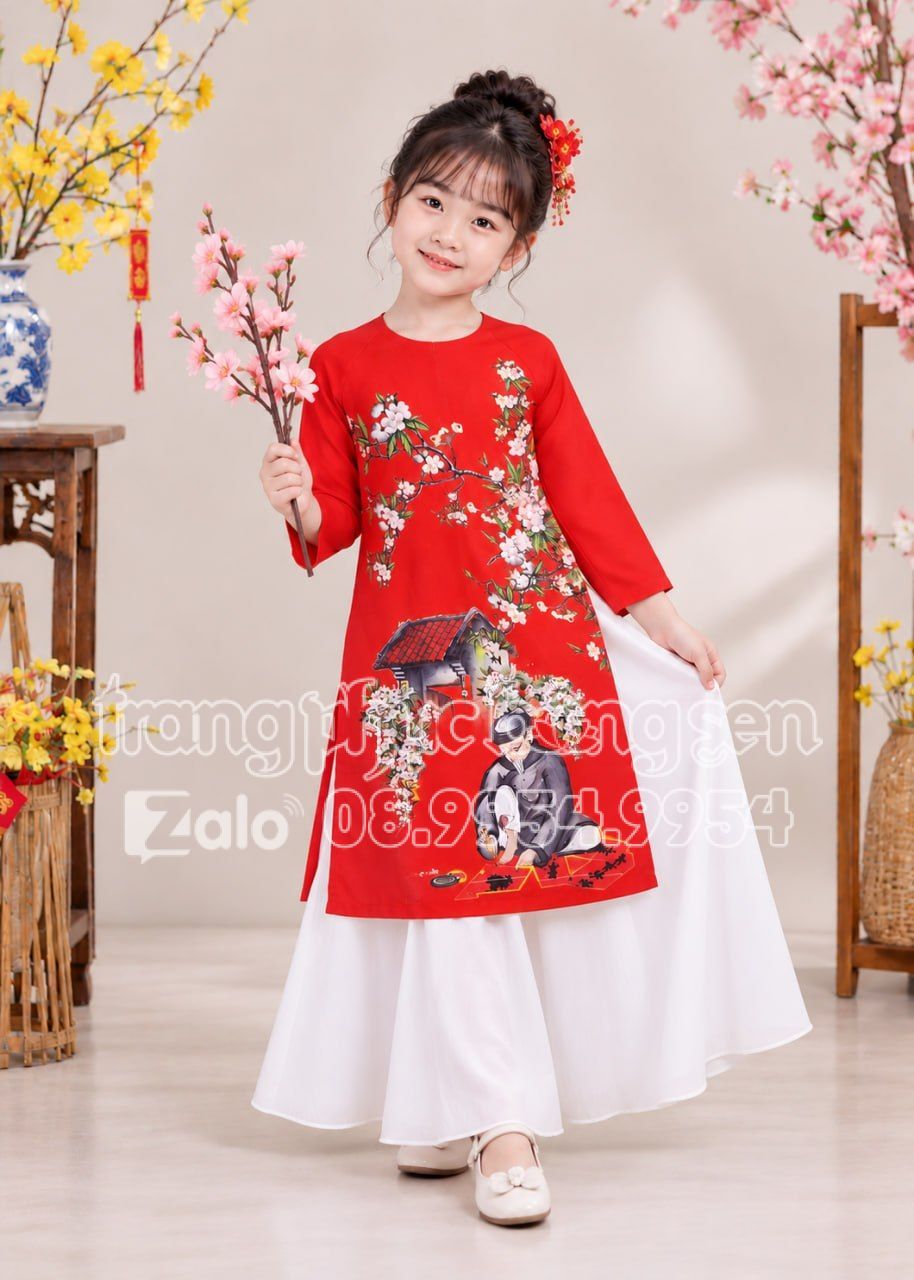 áo dài tết cho bé